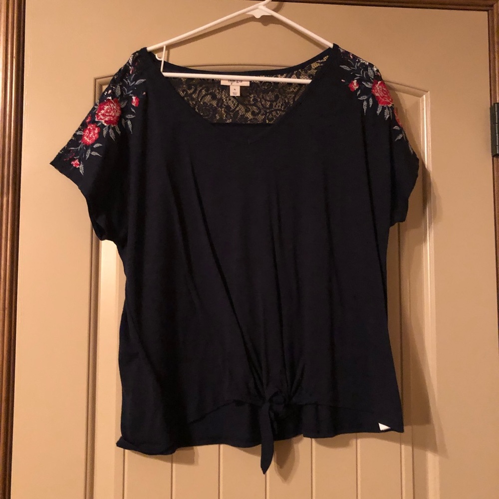 Lace/floral shirt